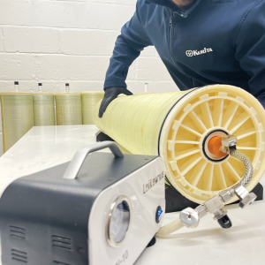 2. Membrane elements are inspected and tested